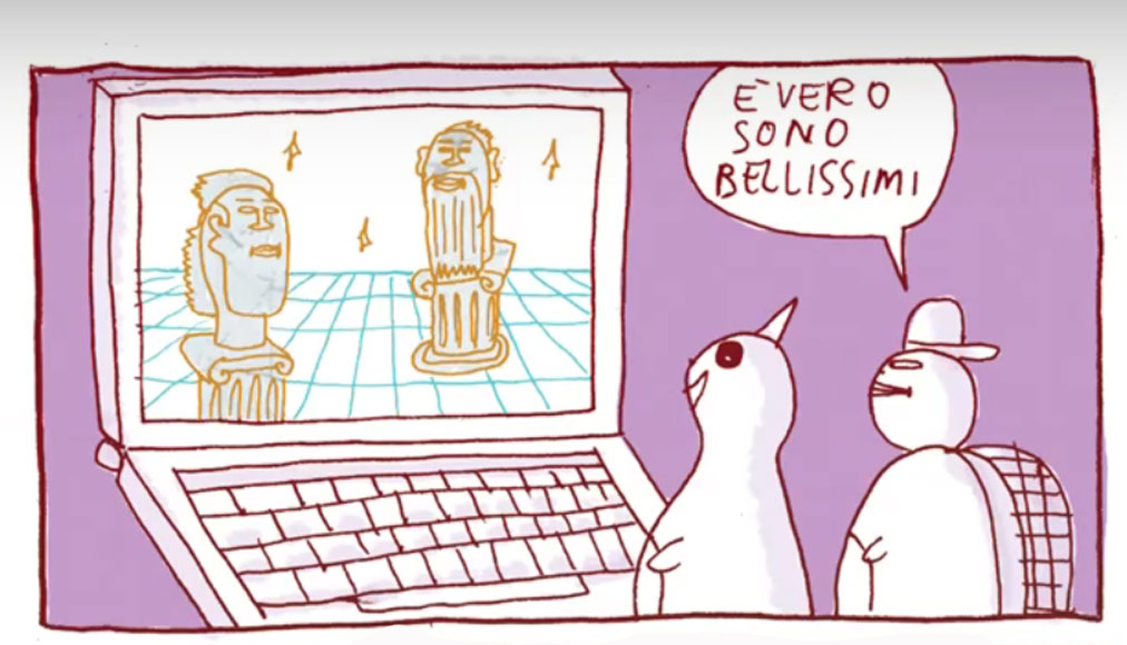 Fumetti nei musei, Vignetta da 'Jones e Ippocrate' del Dr Pira